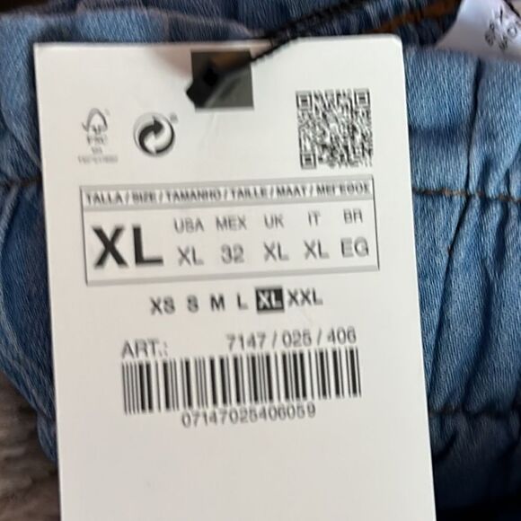 ZARA | Blue | HIGH RISE Z1975 PAPERBAG JEANS - Picture 9 of 9